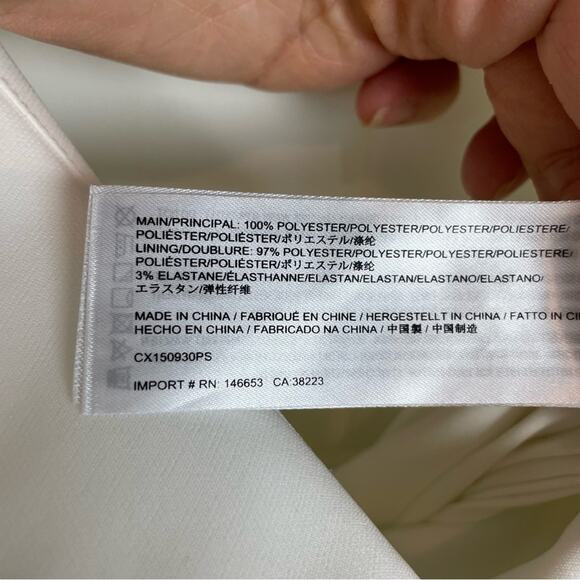 C Meo Collective Off White/ Natural White  Wide Leg Crop Jumpsuit Medium - Picture 6 of 8